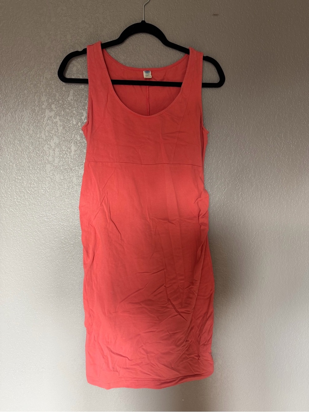 Old Navy Coral Scoop Neck Tank Maternity Dress
